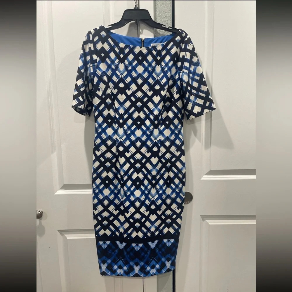 Eliza J Blue Striped Dress